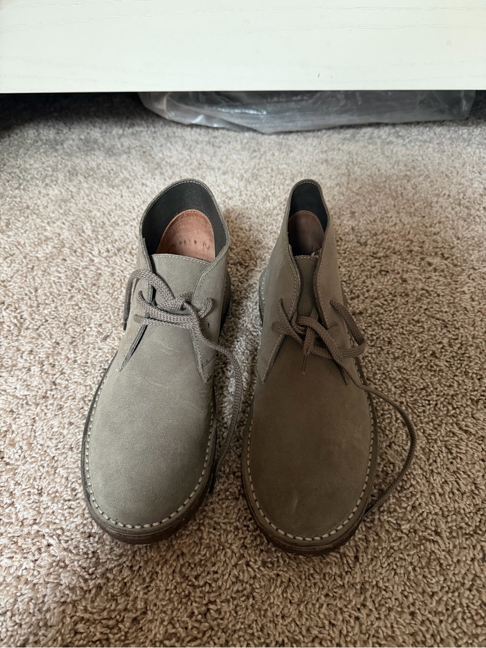 J. Crew Olive Suede Men’s Chukka Boots